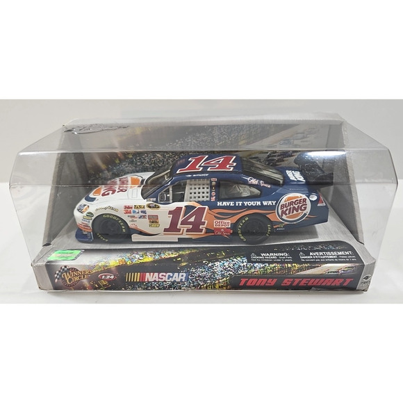 Burger King 2009 Tony Stewart #14 NASCAR Rev-N-Go Race Car New In Box. - Picture 1 of 10